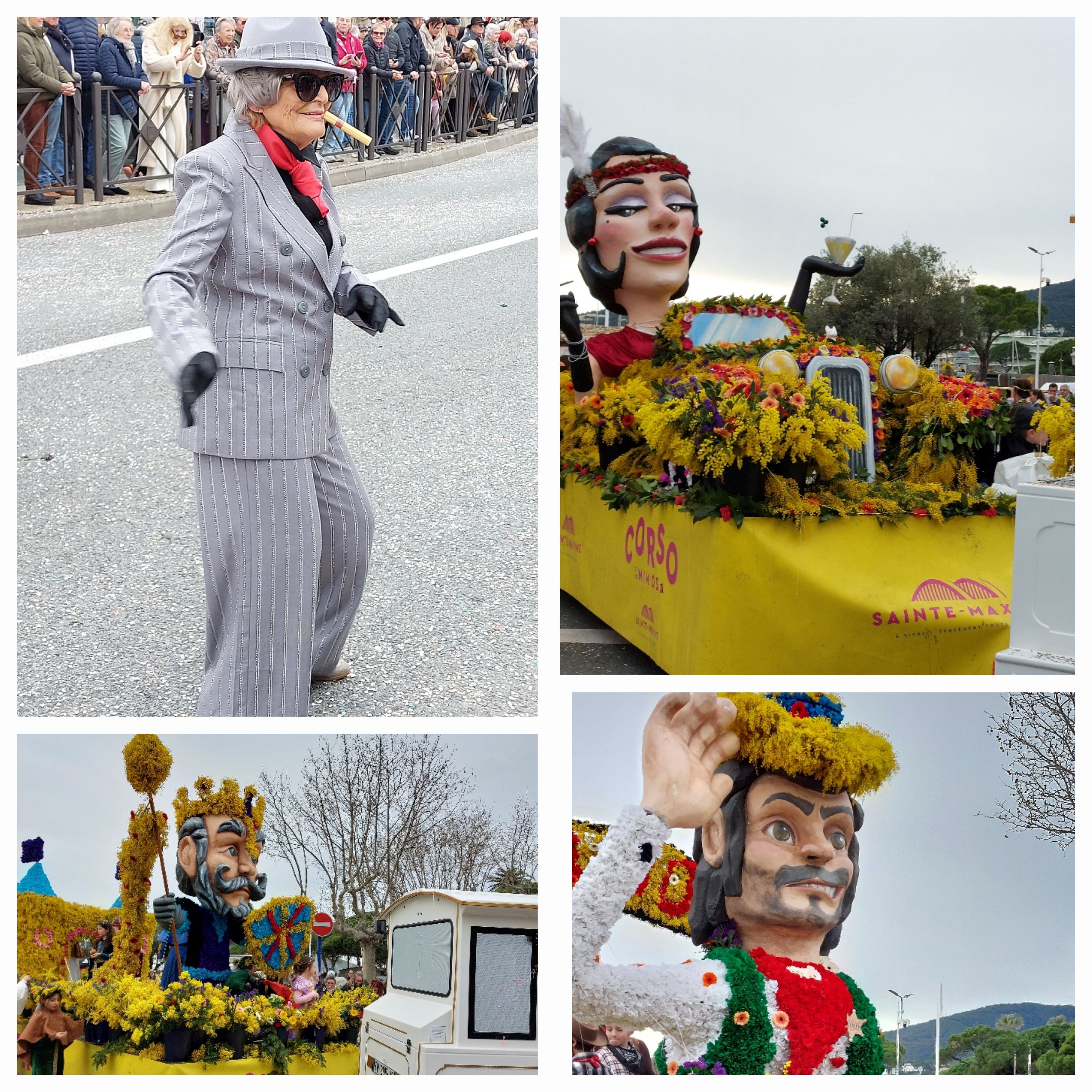 Festwagen und Kostüme beim Umzug